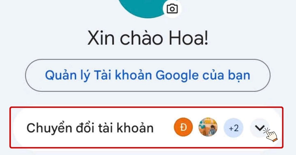 Cách chuyển đổi tài khoản đăng nhập Gemini