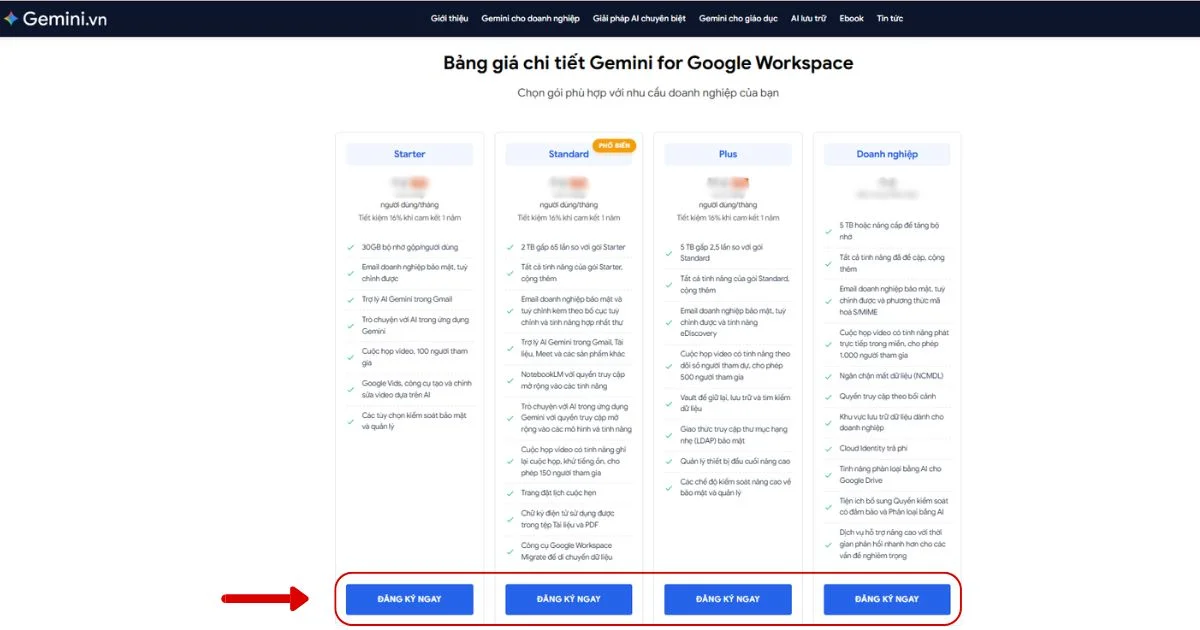 Đăng ký Gemini cho doanh nghiệp nhanh chóng