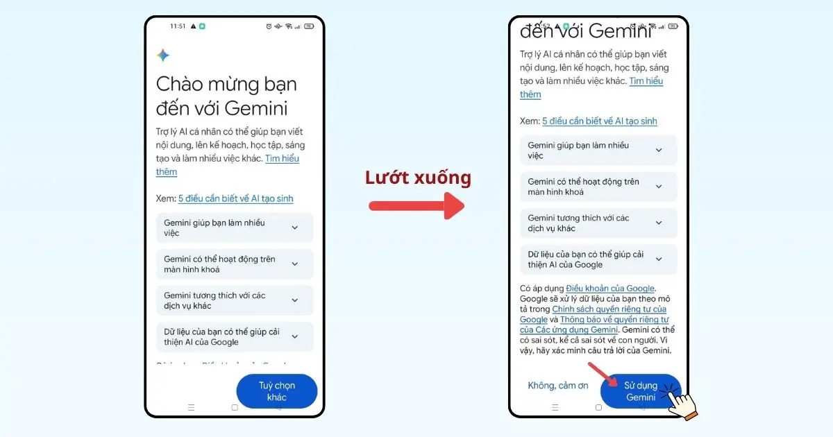 Hướng dẫn đăng nhập Gemini điện thoại