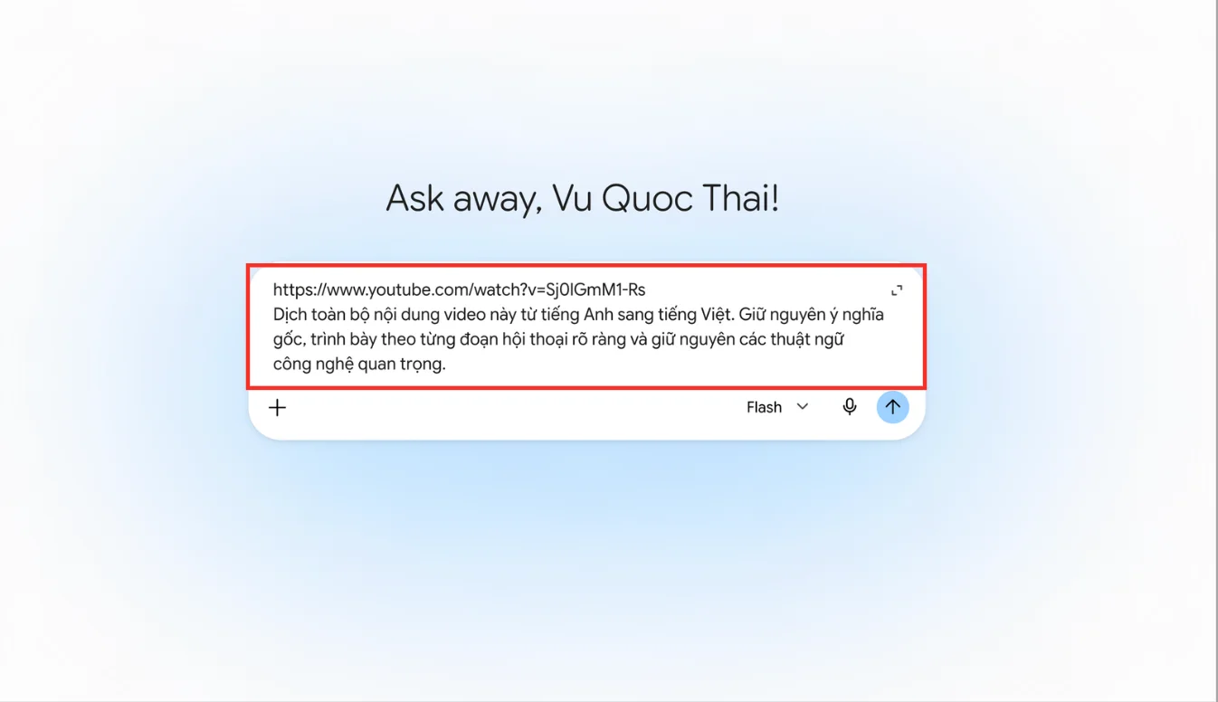 Hướng dẫn dịch video bằng Gemini sang ngôn ngữ bất kỳ