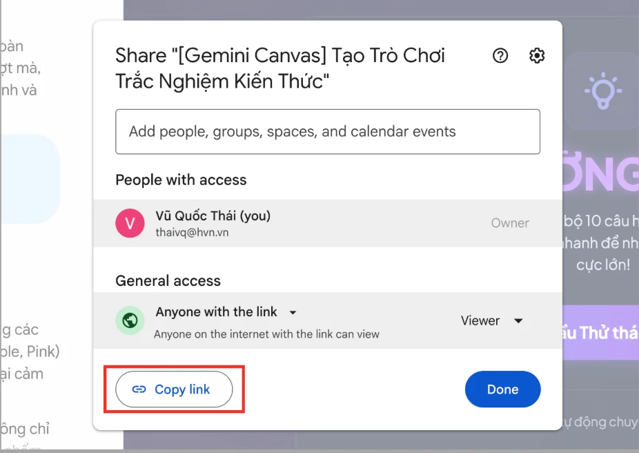 Cách tạo trò chơi trên Gemini mà không cần lập trình 