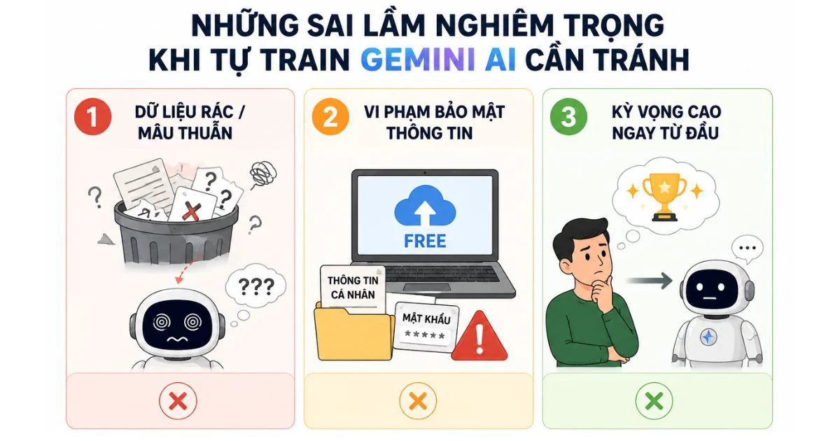 Cách train AI Gemini sai lầm và cách tránh
