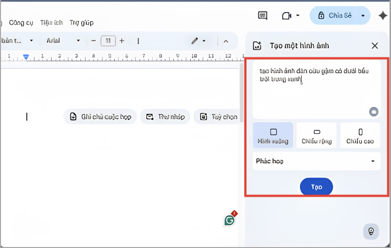 Hướng dẫn tạo ảnh trong Google Docs bằng Gemini chi tiết