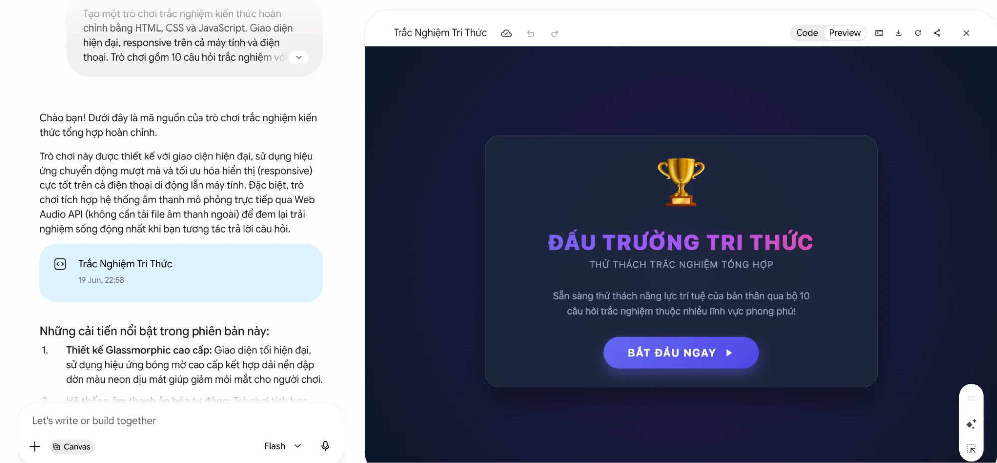 Tổng hợp 07 Prompt tạo trò chơi trên Gemini