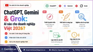So sánh ChatGPT Gemini và Grok hay nhất