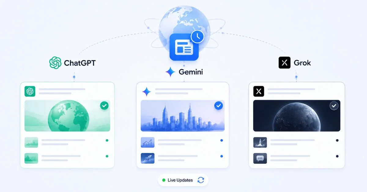 So sánh ChatGPT Gemini và Grok về tốc độ cập nhật 