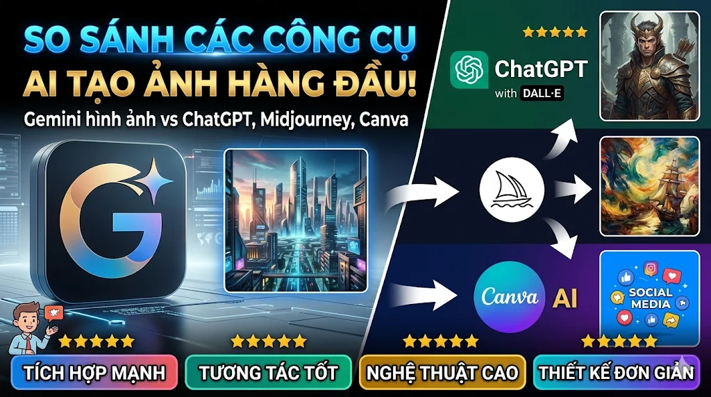 So sánh Gemini hình ảnh với các công cụ AI khác