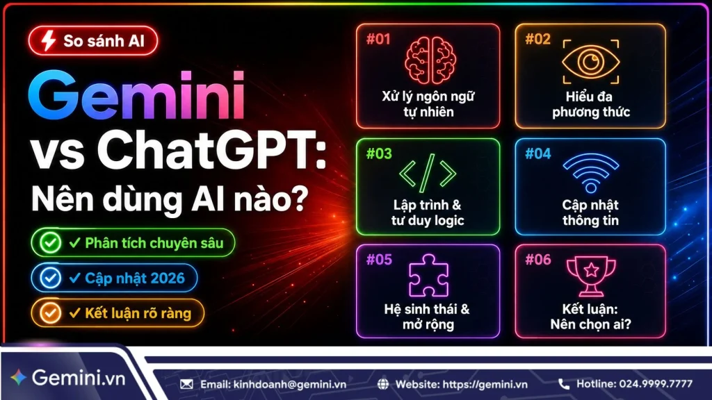 So sánh Gemini và ChatGPT chi tiết