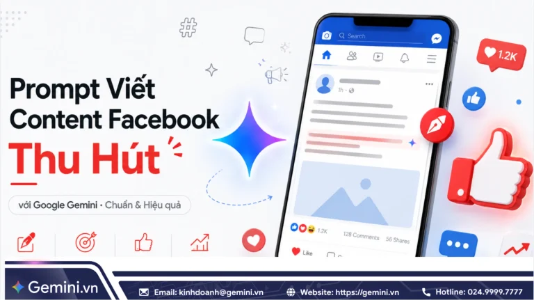 08+ Prompt viết content Facebook chuẩn với Google Gemini