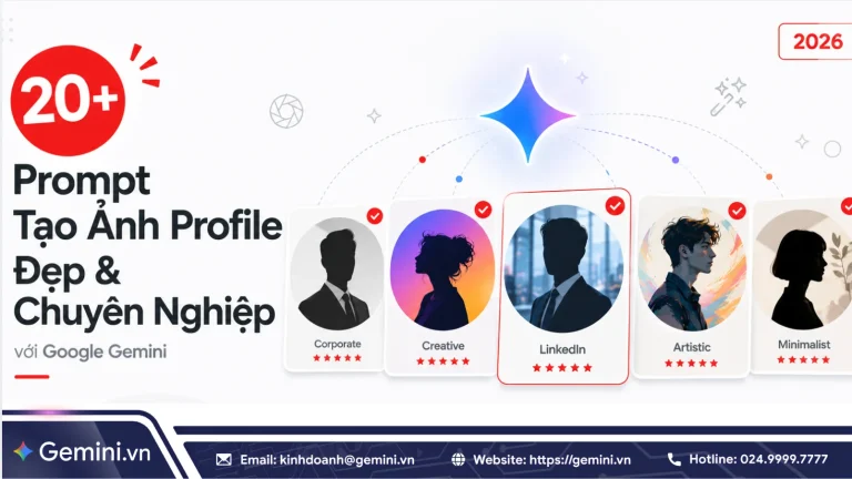 20+ Prompt tạo ảnh profile đẹp, chuyên nghiệp với Google Gemini