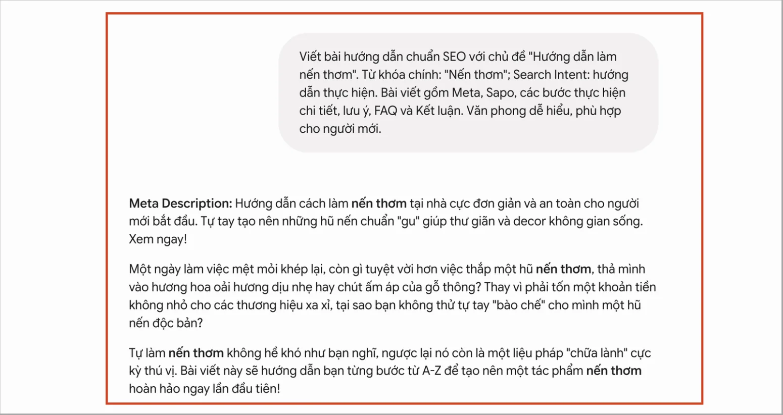 Prompt viết bài SEO hướng dẫn