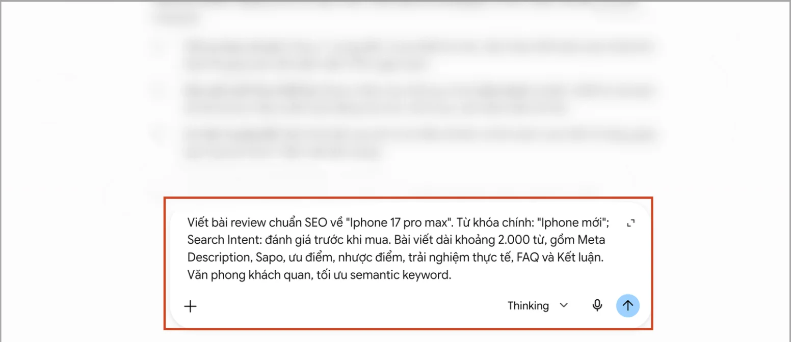 Prompt viết bài SEO review