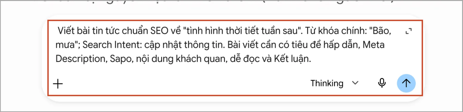 Prompt viết bài SEO tin tức