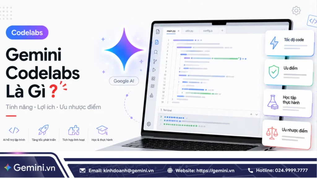 Gemini Codelabs là gì? Khám phá tính năng, lợi ích, ưu nhược điểm