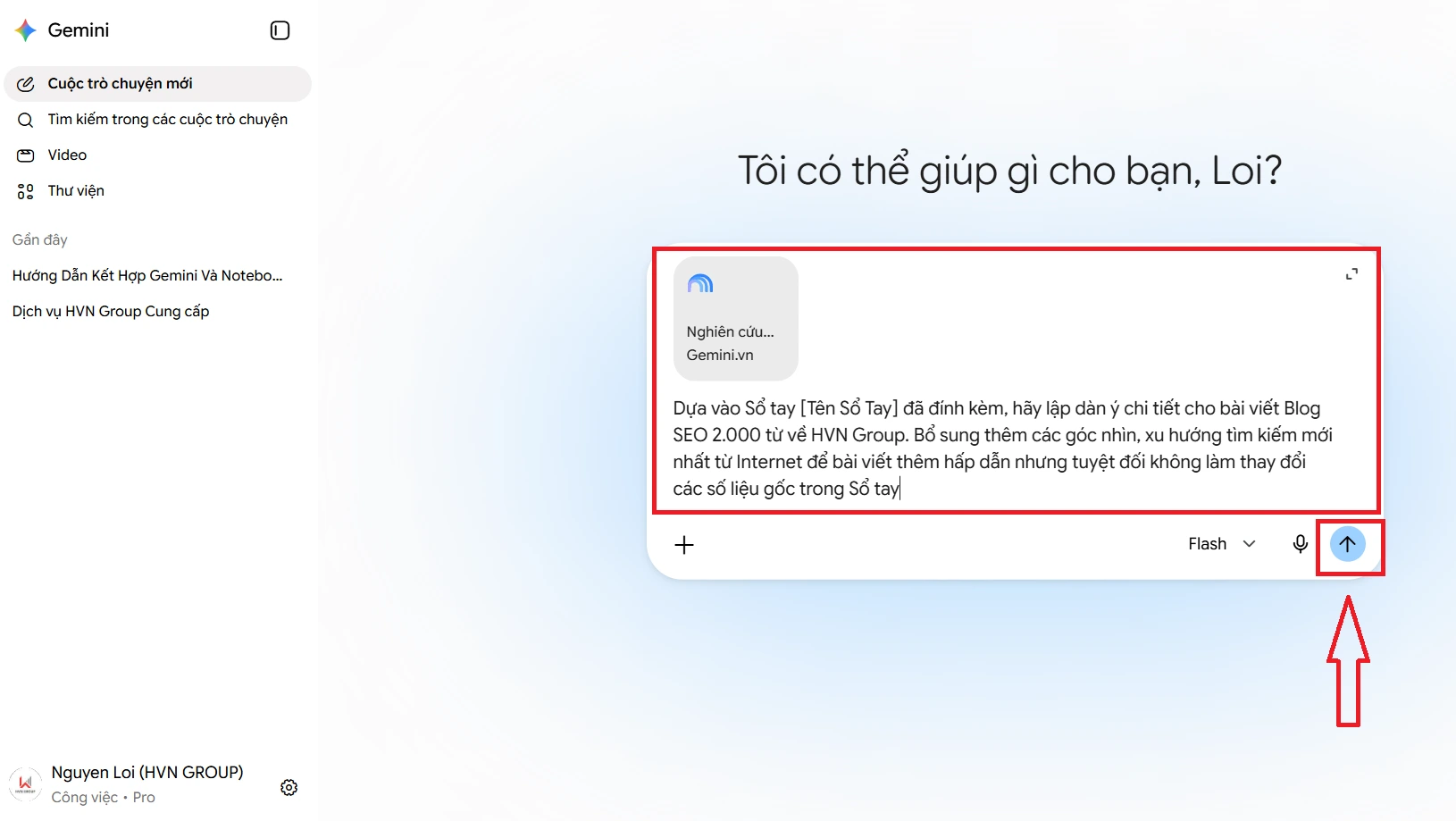 mở rộng và sáng tạo với gemini