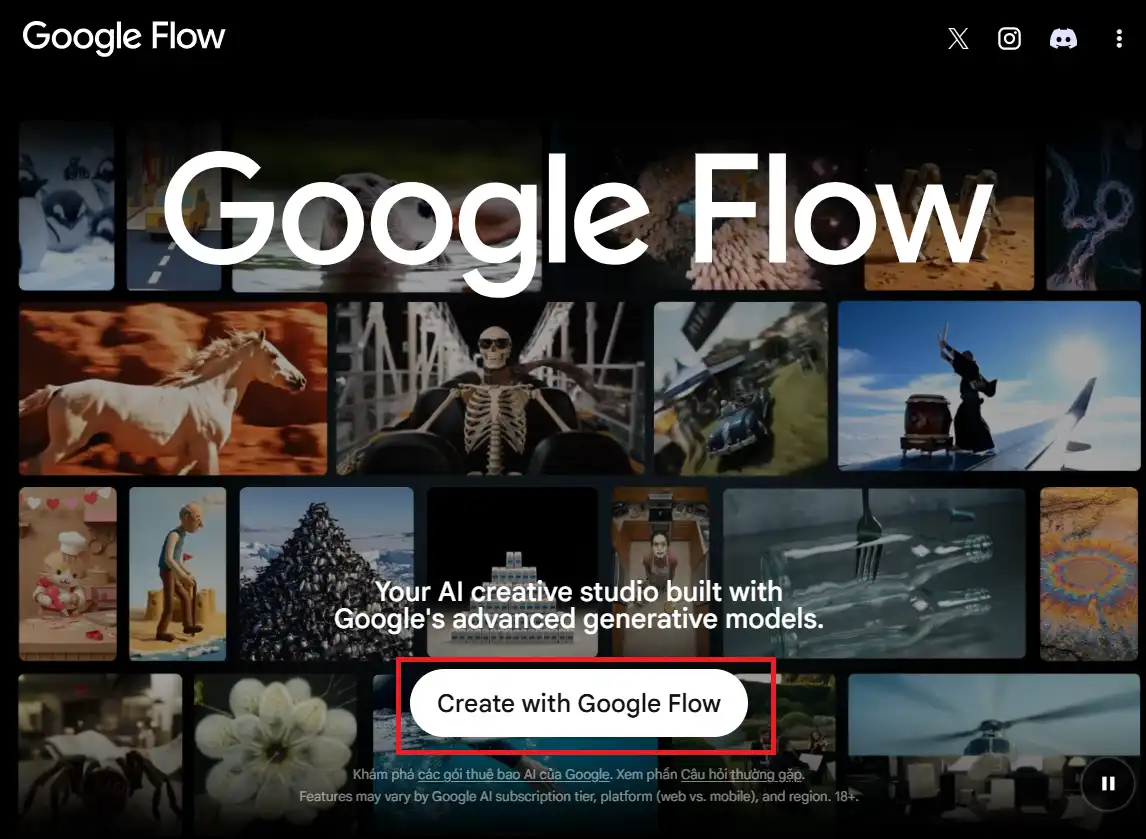 đăng nhập google labs flow