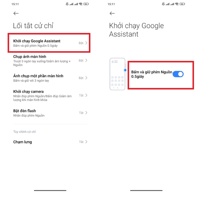 khởi chạy google assistant