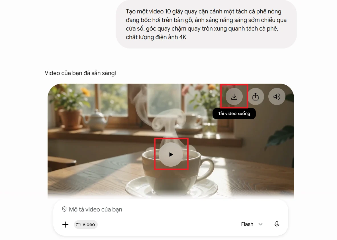 khởi tạo và tải video