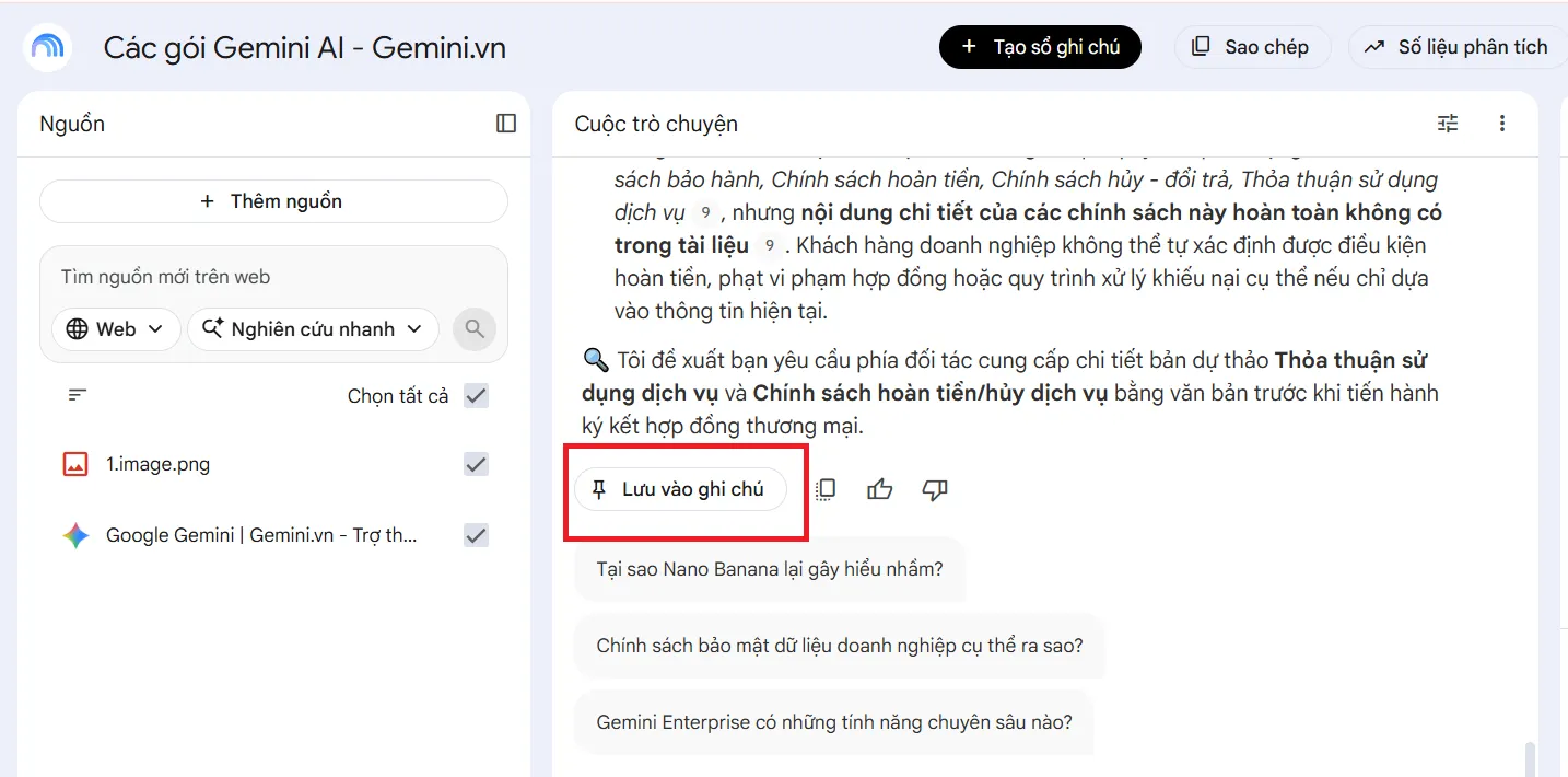 lưu vào ghi chú