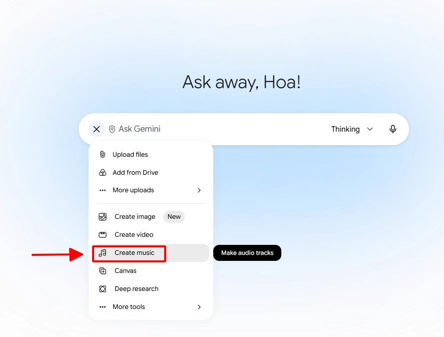 Cách tạo nhạc với tính năng lyria 3