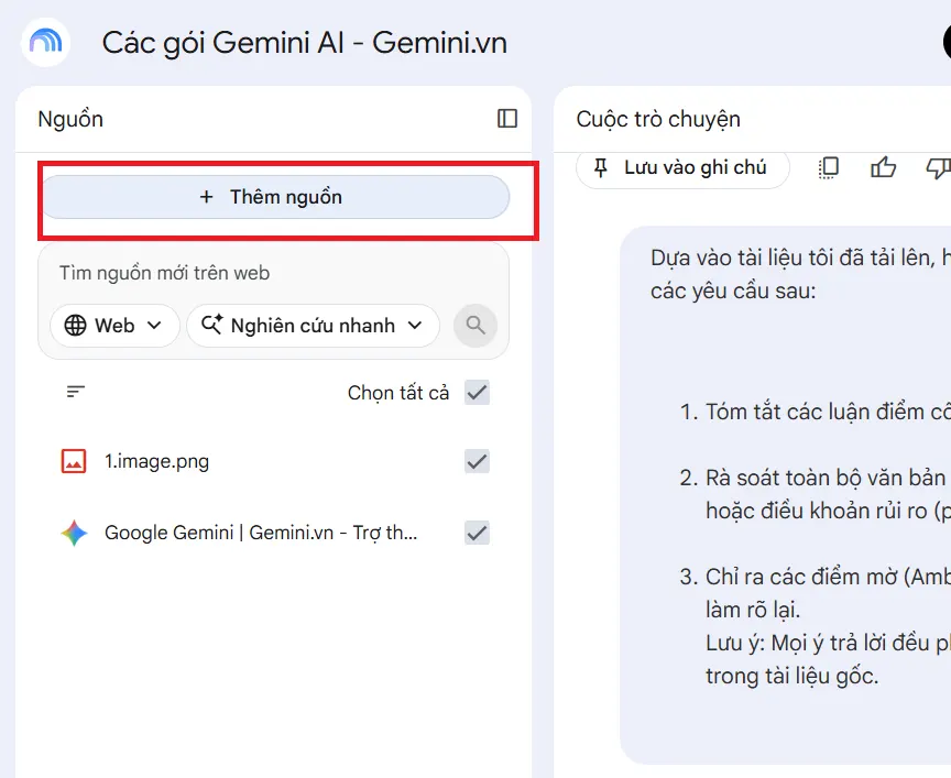 thêm nguồn notebooklm