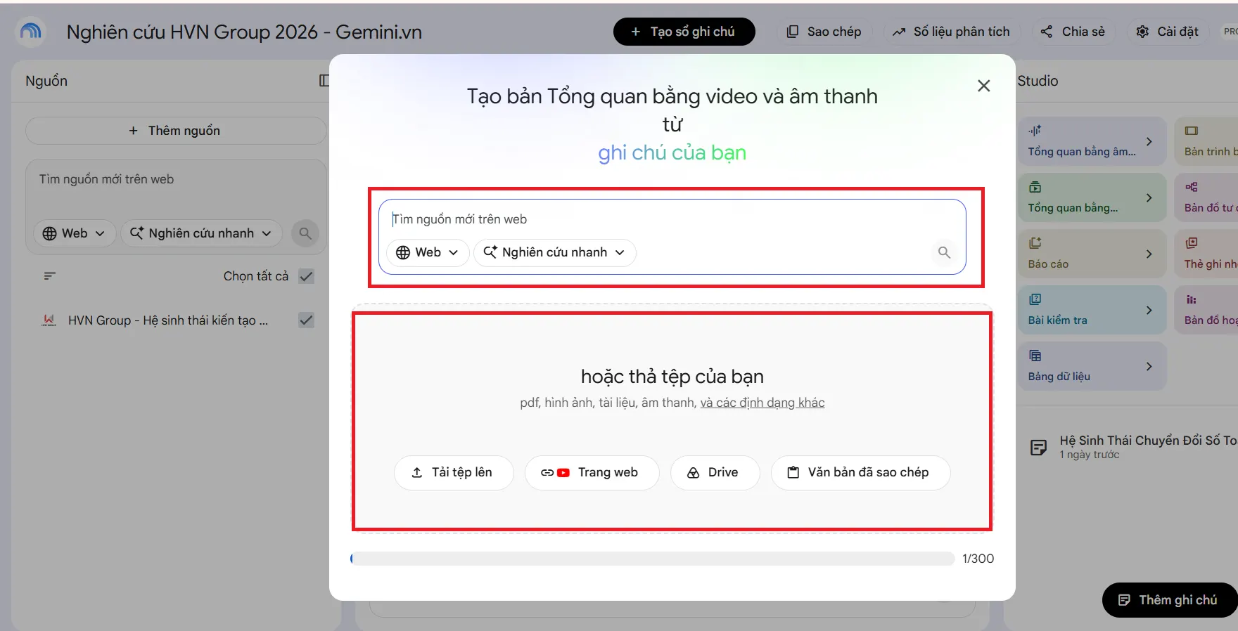 thêm nguồn tài liệu notebooklm