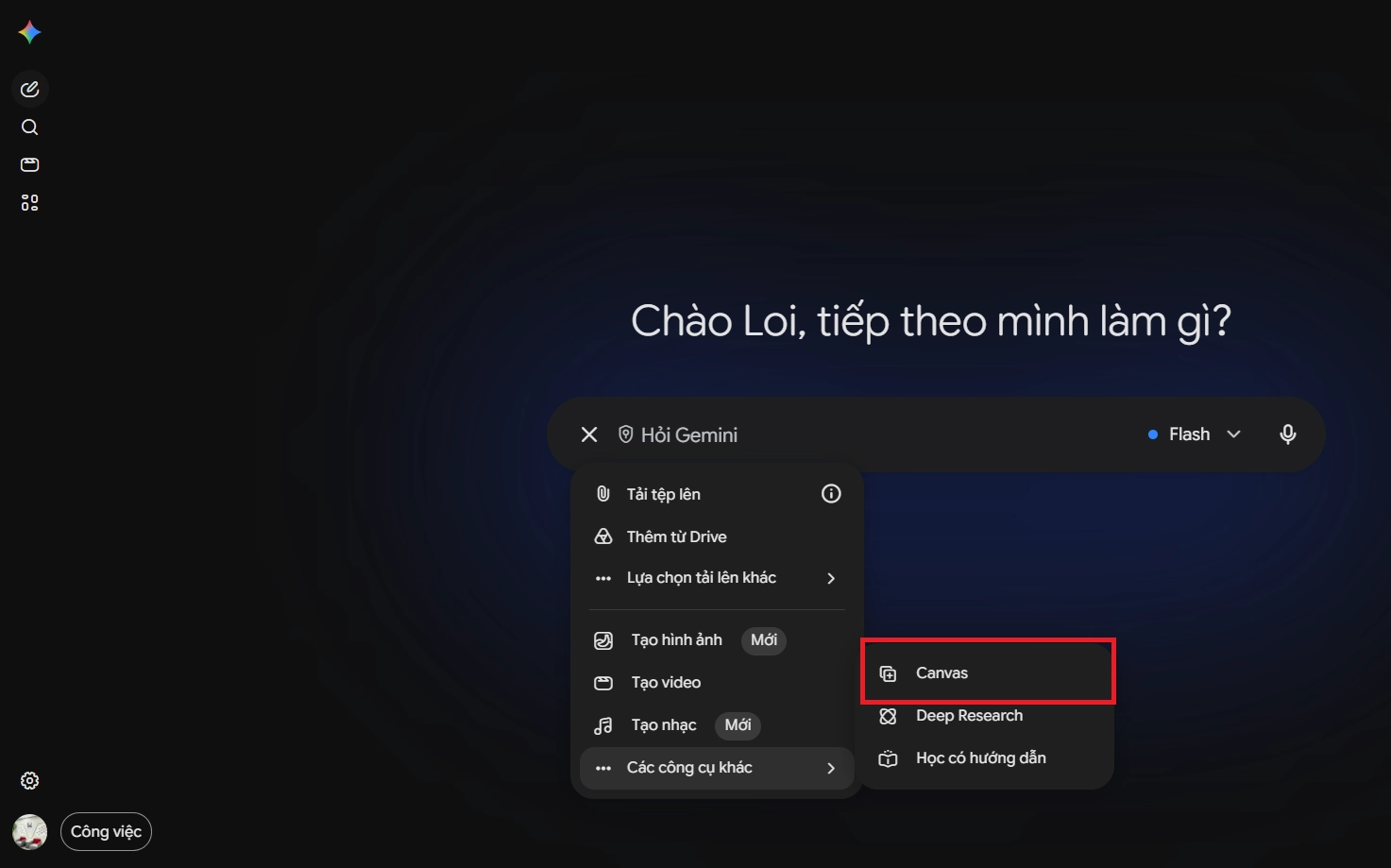 truy cập gemini