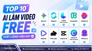 Top 10 AI làm video free chất lượng cao