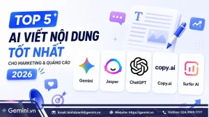 Top 5 AI viết nội dung tốt 2026