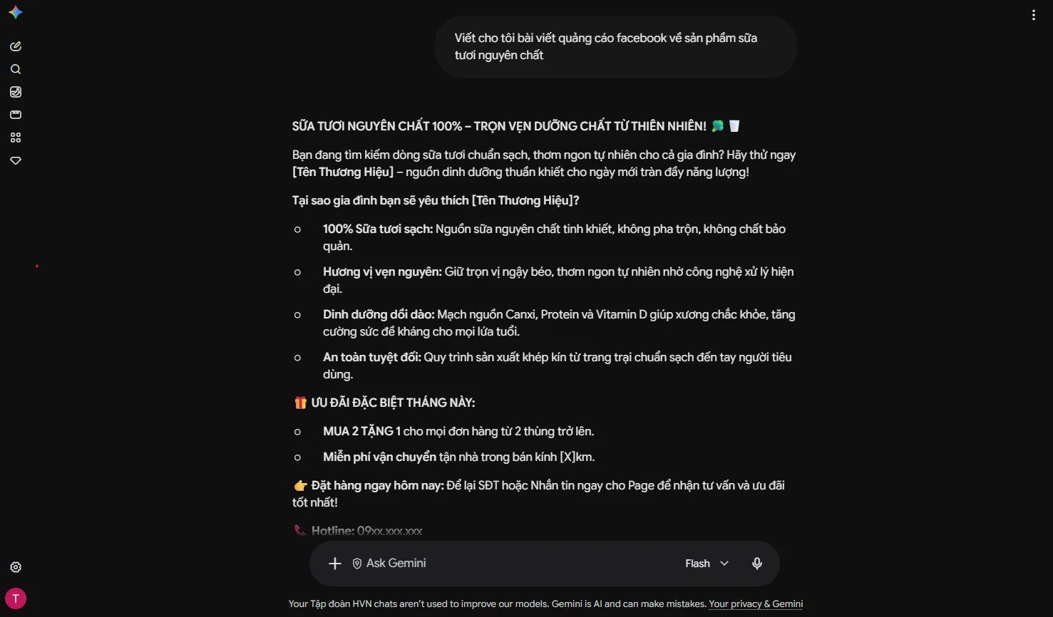 Gemini AI viết nội dung tốt cho quảng cáo truyền thông