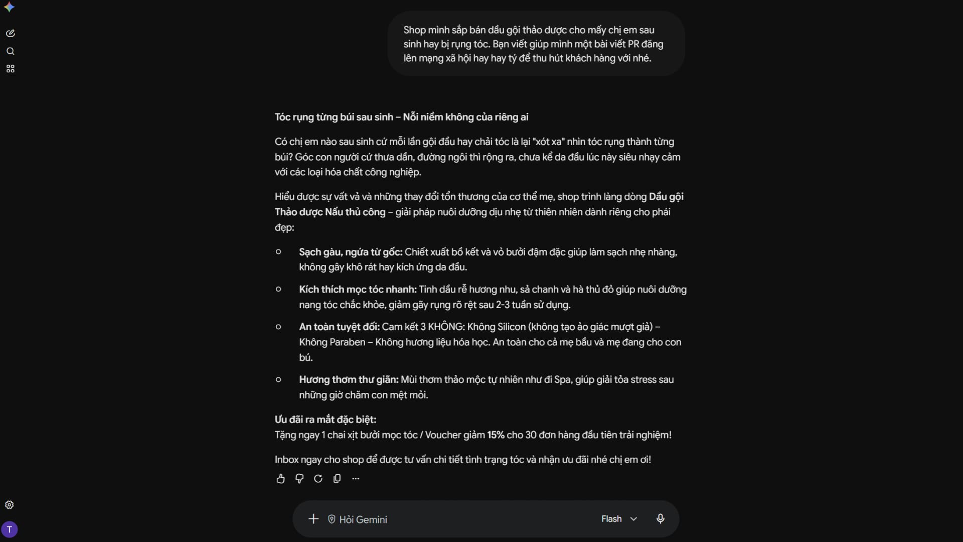 Prompt AI chưa tối ưu, câu lệnh sơ sài