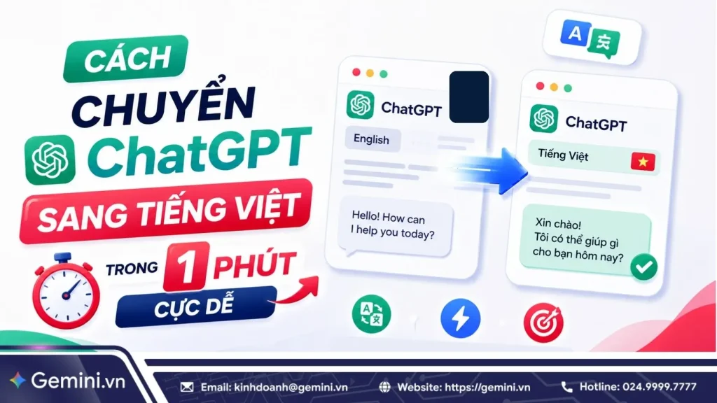 Cách chuyển ChatGPT sang tiếng Việt trong 1 phút