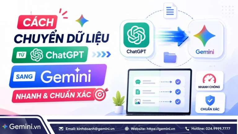 Cách chuyển dữ liệu từ ChatGPT sang Gemini nhanh