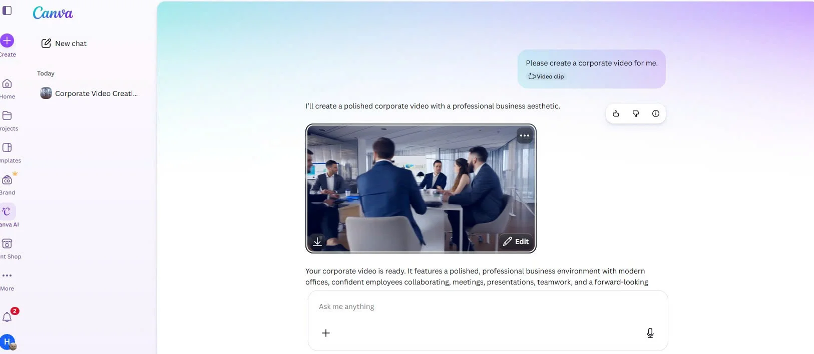 Canva AI làm video miễn phí công nghệ cao