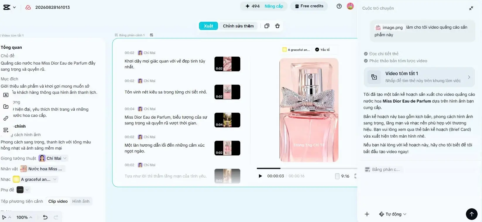 Capcut AI làm video miễn phí đầu