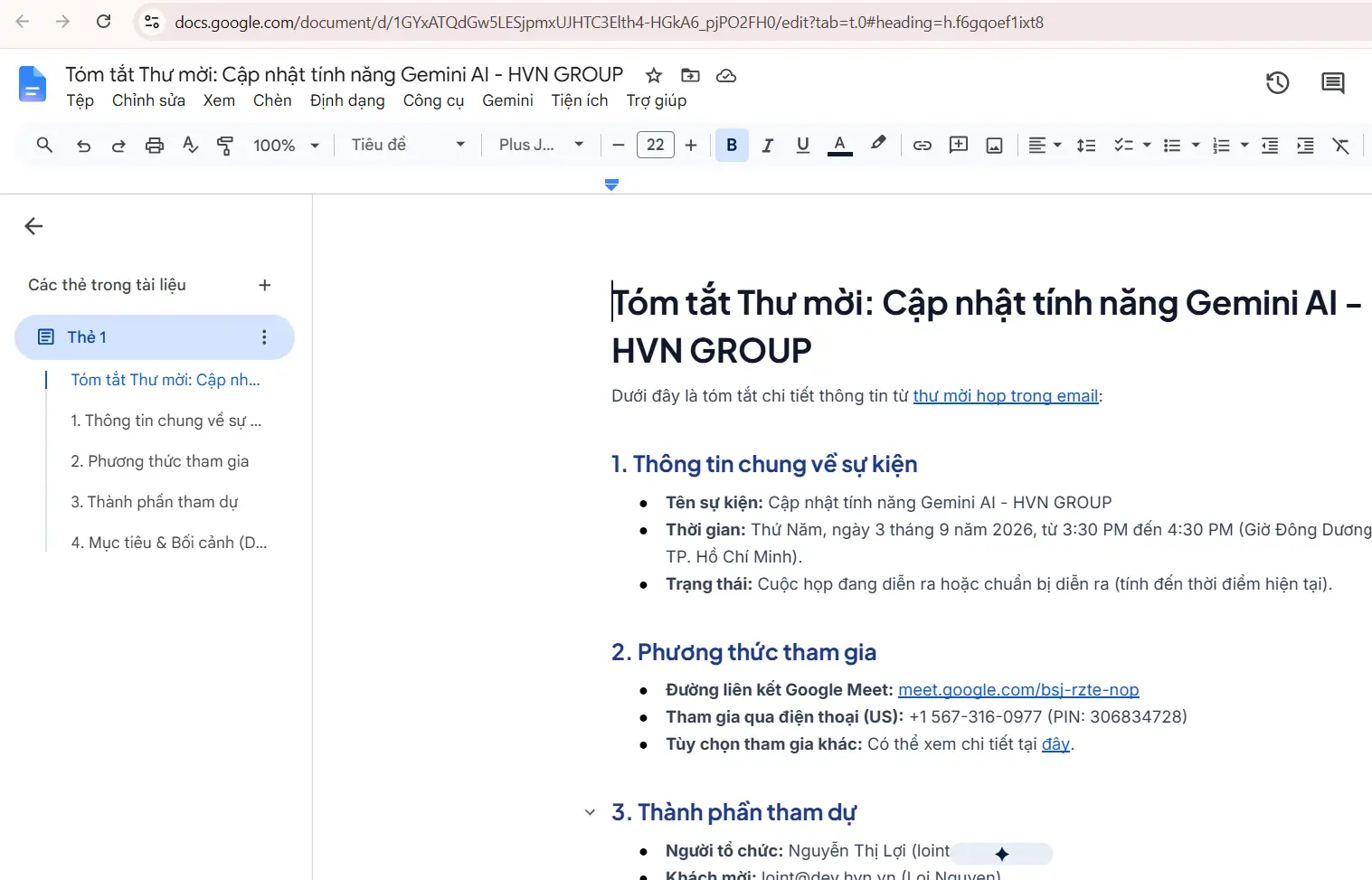 file docs tạo trên gmail