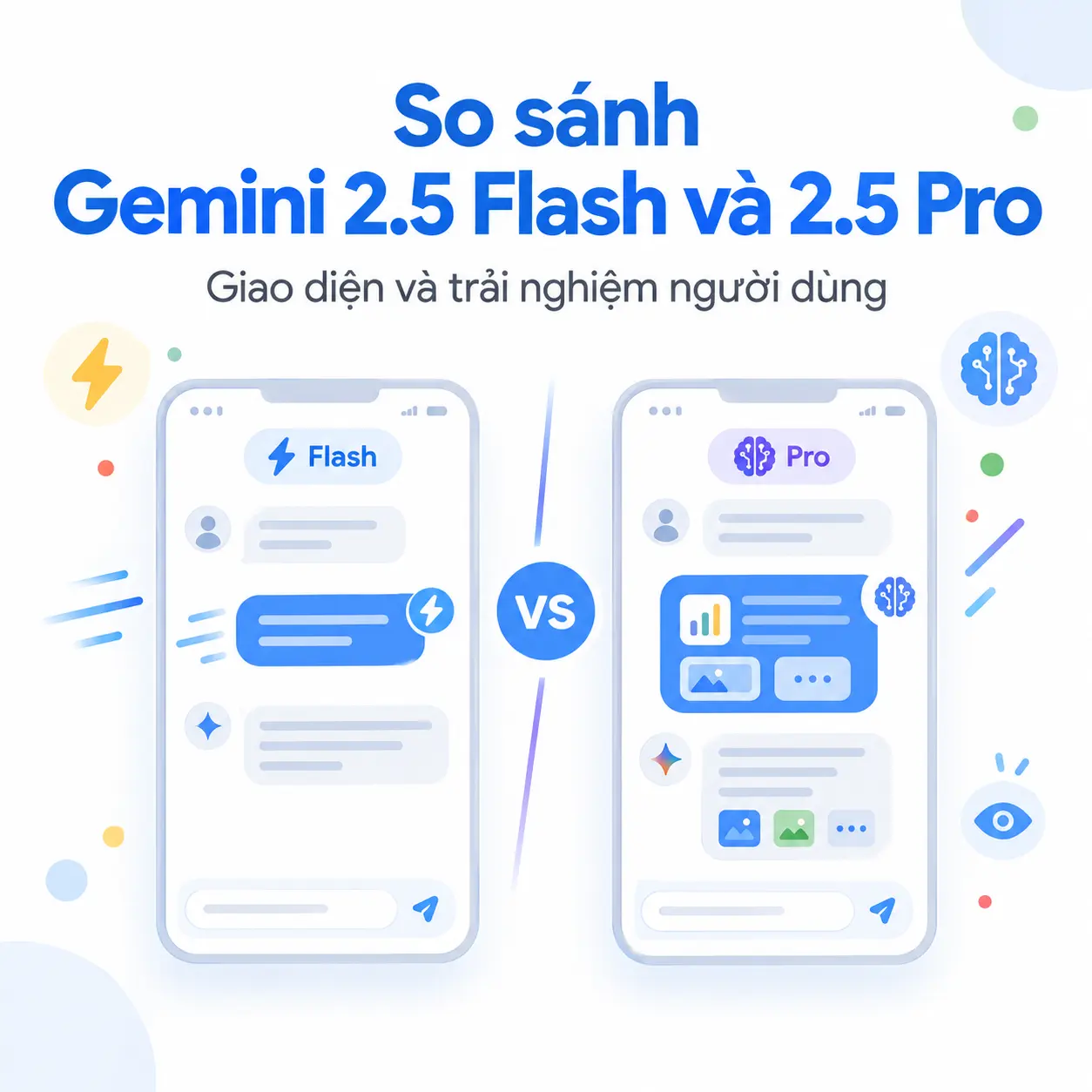 giao diện trải nghiệm gemini 2.5 flash với pro
