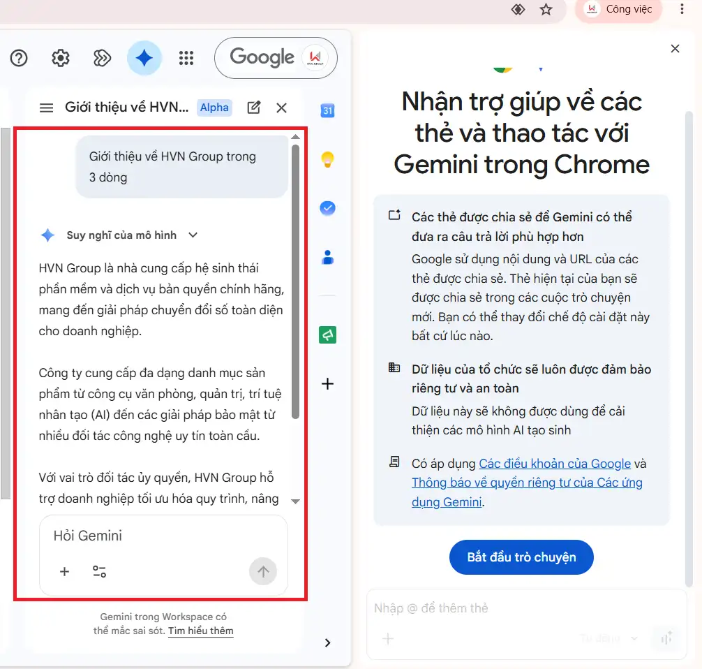 kết quả đặt câu hỏi trên web