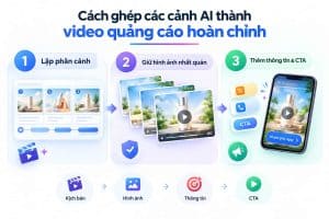 Cách ghép các cảnh AI thành video quảng cáo hoàn chỉnh