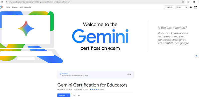 Gemini Certified Student là gì và mục tiêu của chứng chỉ?