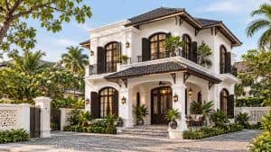 Prompt tạo ảnh kiến trúc nhà phong cách Đông Dương