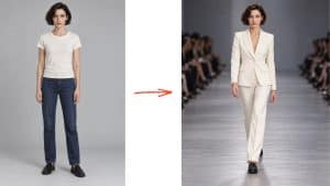 Prompt tạo ảnh người mẫu trên sàn runway