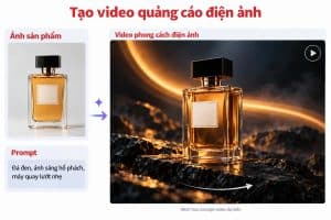 Prompt tạo video quảng cáo sản phẩm phong cách điện ảnh
