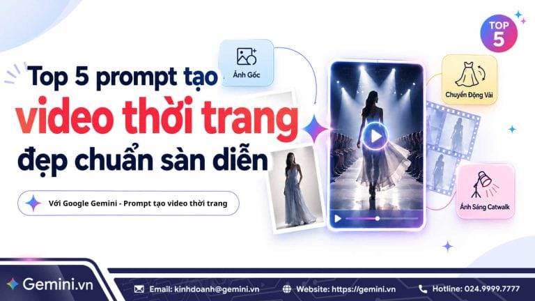 Top 5 prompt tạo video thời trang AI từ ảnh đẹp chuẩn sàn diễn