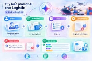 Hướng dẫn tùy biến prompt AI cho Logistic theo công thức 4 thành phần