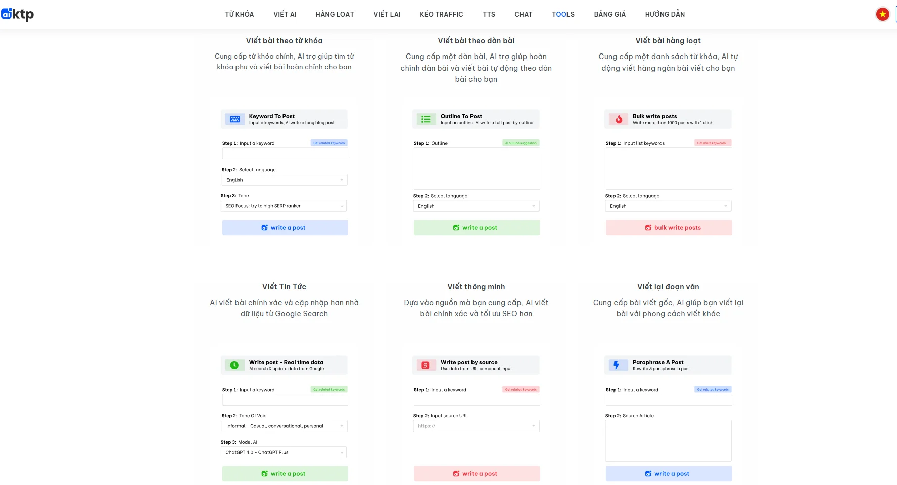 Đánh giá AI viết bài chuẩn SEO hàng đầu