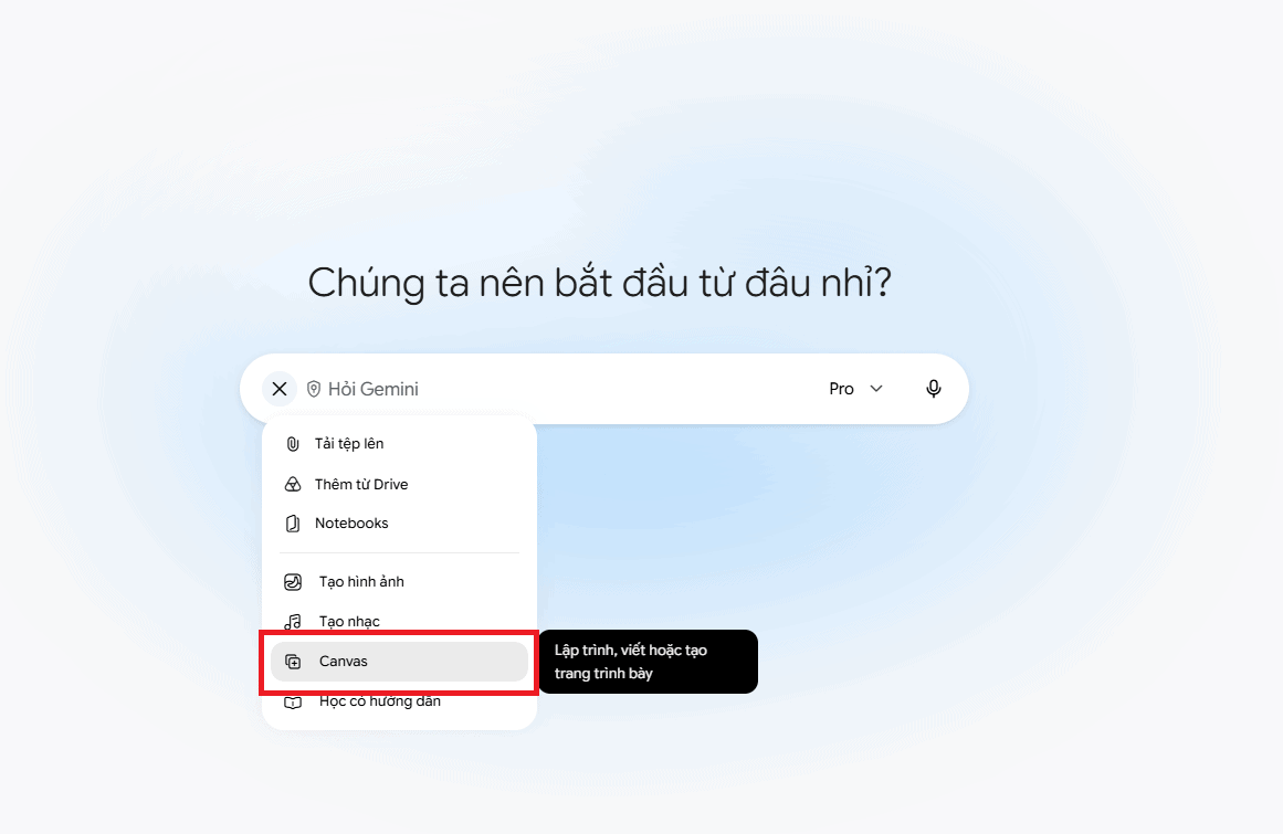 Cách dùng tạo Slide thuyết trình bằng Gemini AI cực nhanh và hiệu quả 3 Tạo slide tự động và trực quan bằng Gemini Canvas