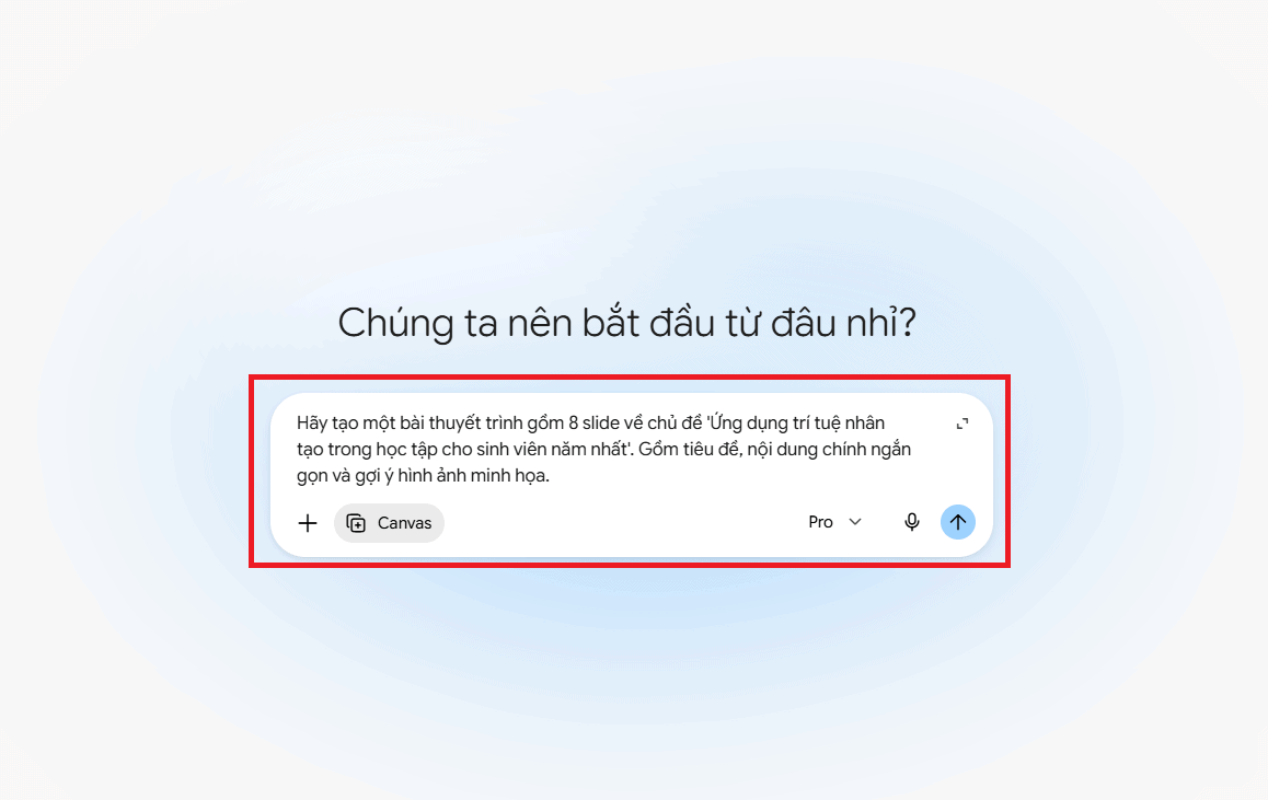 Cách dùng tạo Slide thuyết trình bằng Gemini AI cực nhanh và hiệu quả 4 Tạo slide tự động và trực quan bằng Gemini Canvas