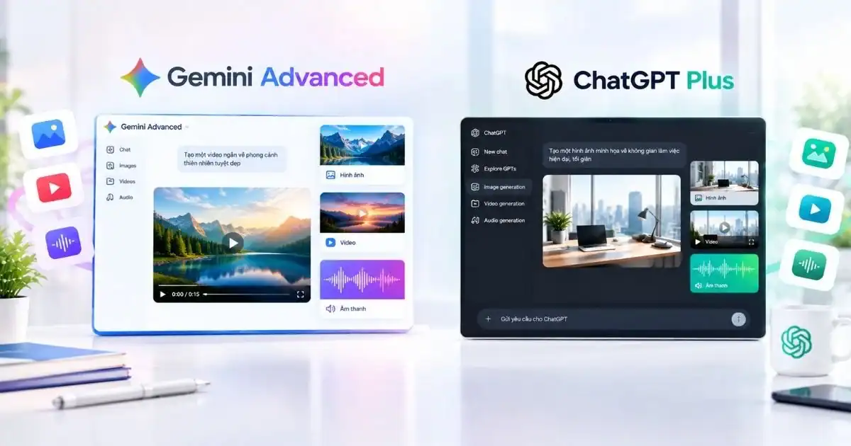 Gemini Advanced vs ChatGPT Plus sáng tạo nội dung