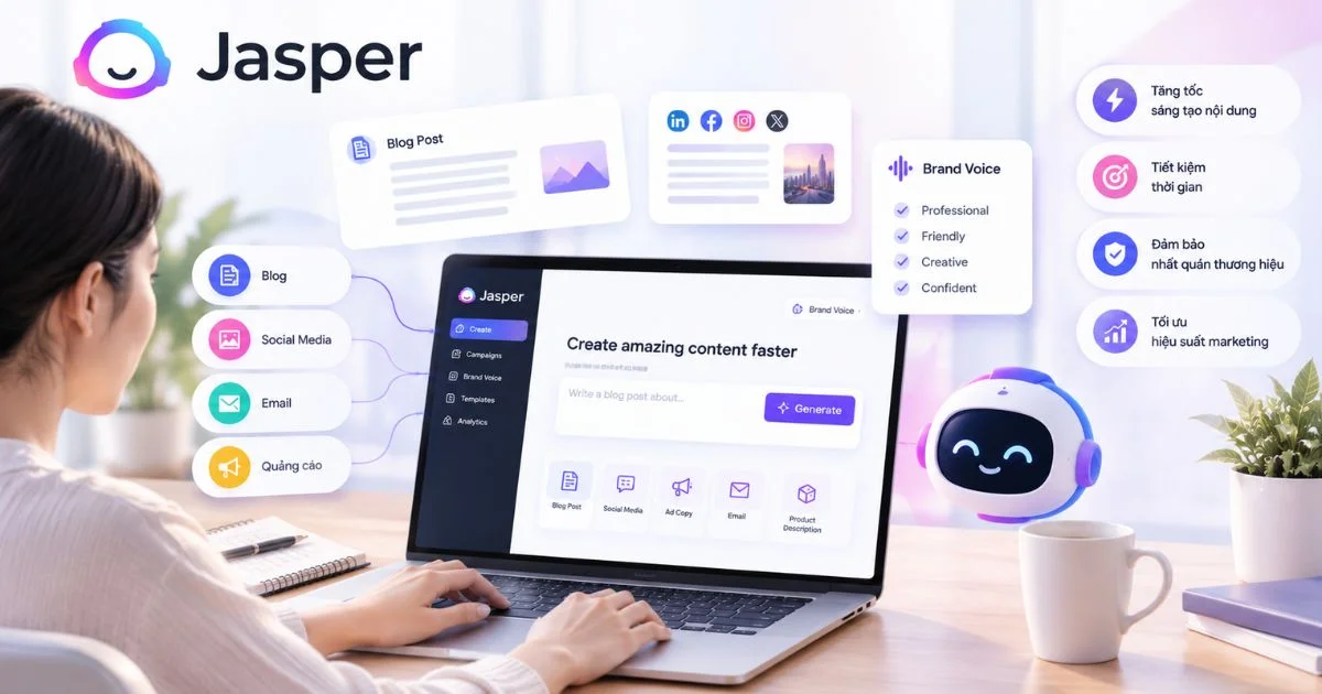 Jasper AI viết bài chuẩn SEO tối ưu